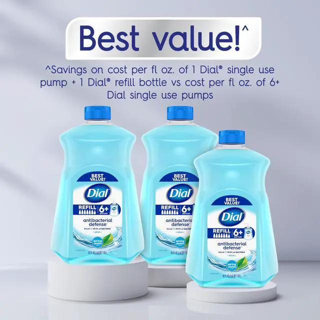 Alt view image 6 of 6 - Dial Antibacterial Defense Spring Water Liquid Hand Soap Refill, 52 fl oz