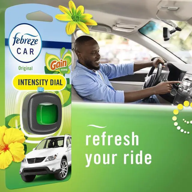 Alt view image 2 of 7 - Febreze Car Air Freshener, Odor-Fighting Car Vent Clip, Gain Original, 3 Count