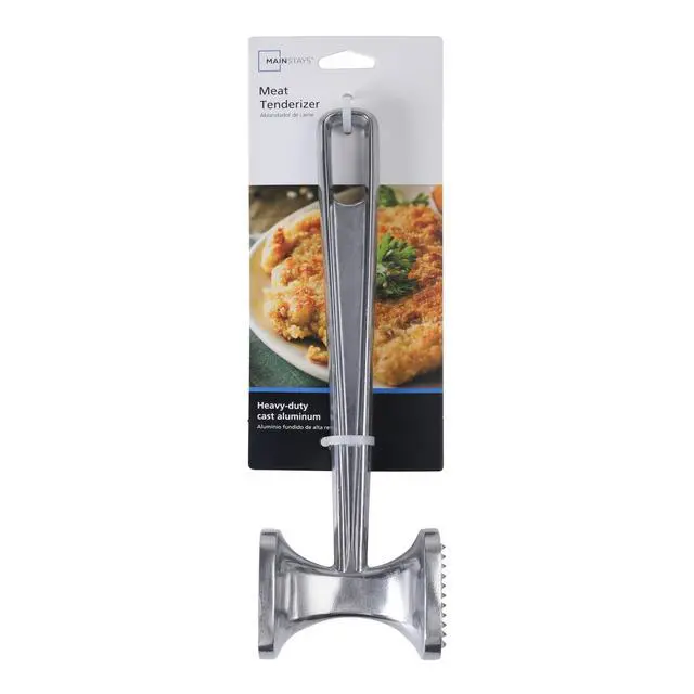 Alt view image 3 of 5 - Mainstays Meat Tenderizer,Aluminium Heavy Duty Mallet Kitchen Tool for Chicken Pounder, Steak Pork