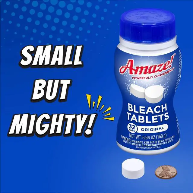 Alt view image 6 of 6 - Amaze!® Ultra-Concentrated Bleach Tablets Powerful Stain-Fighting & Whitening Laundry & Home Cleaning, 32 count, Lavender