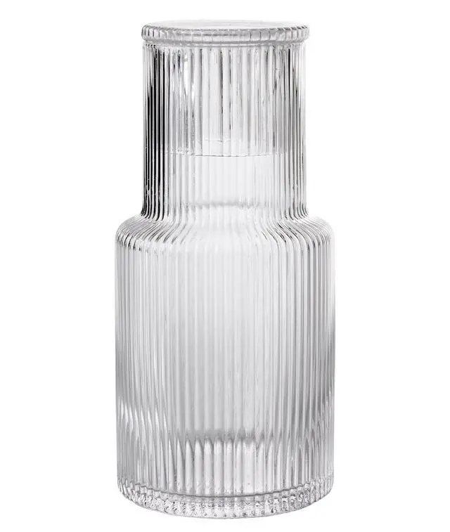 Alt view image 6 of 6 - Better Homes & Gardens Glass 30 oz Ribbed Carafe, Clear