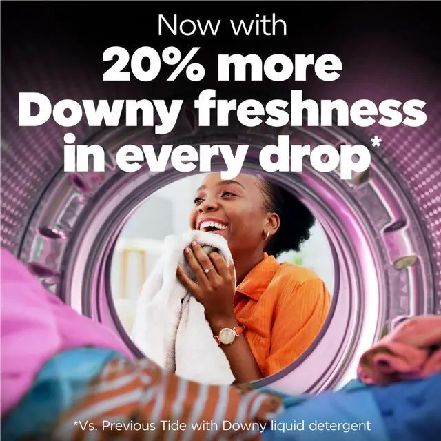 Alt view image 2 of 6 - Tide Laundry Detergent Liquid Plus a Boost of Ultra Downy, April Fresh Scent, 30 fl oz, 21 Loads