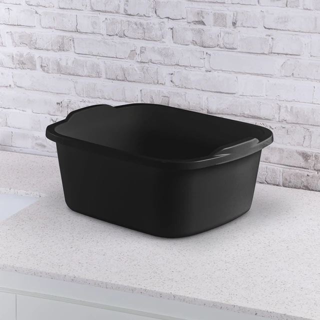 Alt view image 5 of 6 - Sterilite 18 Qt. Dishpan, Multi-Purpose Plastic Wash Tub, Kitchen, Sink, Black