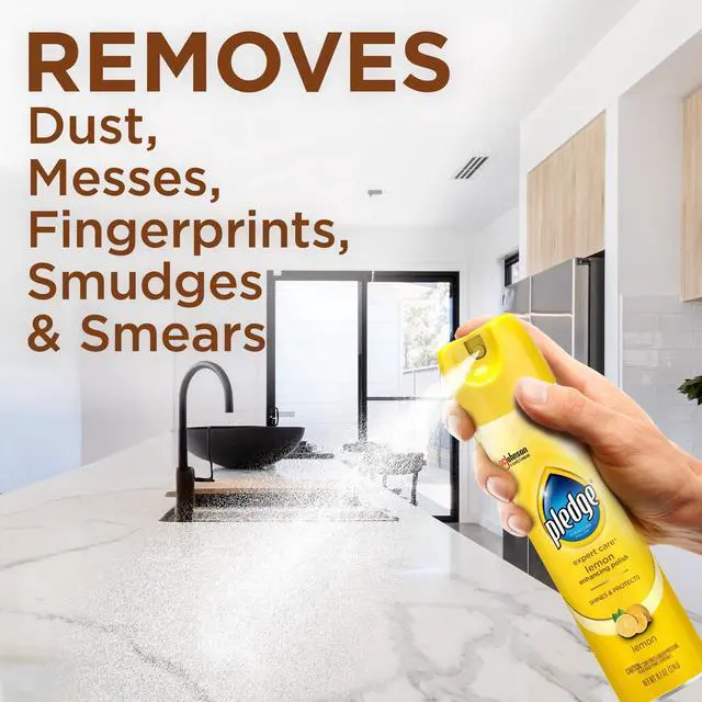 Alt view image 5 of 6 - Pledge® Expert Care, Wood Polish Shines and Protects, Lemon Enhancing, Aerosol, 9.7 oz.