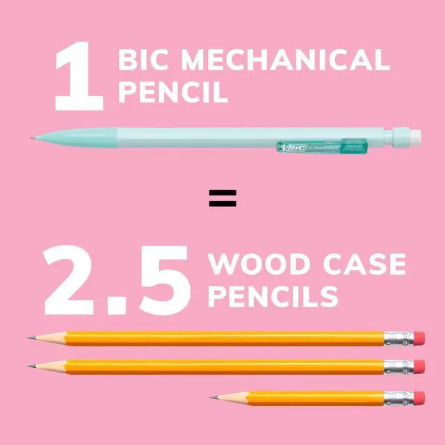 Alt view image 5 of 6 - BIC Xtra Smooth Pastel Mechanical Pencils, No. 2, Back to School, 0.7 mm, 24-Count