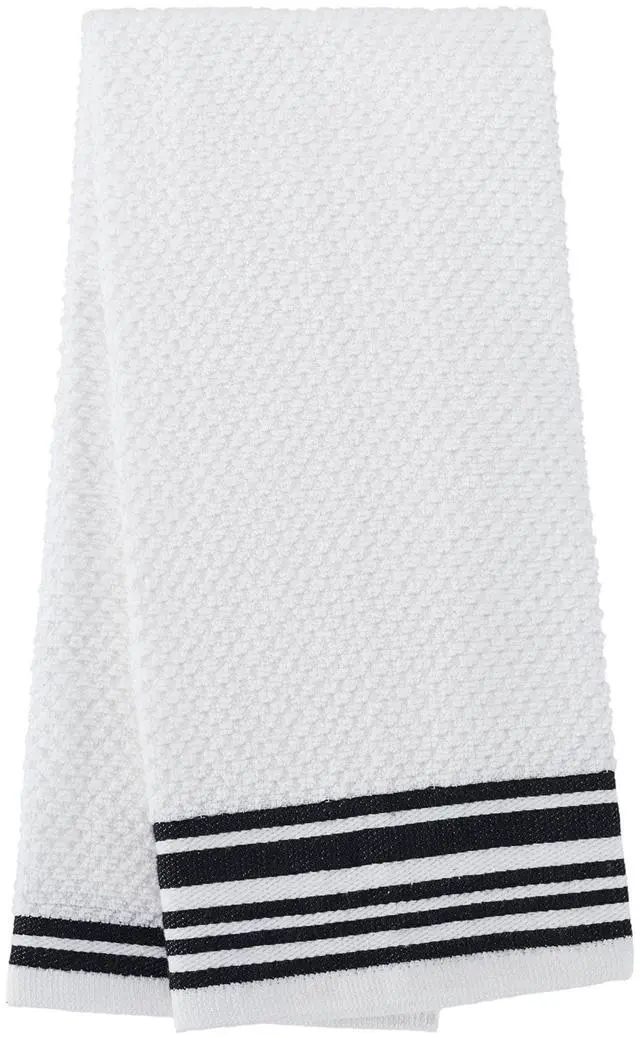 Alt view image 3 of 6 - Mainstays 4-Pack 16 in x 26 in Woven Kitchen Towel Set, Black
