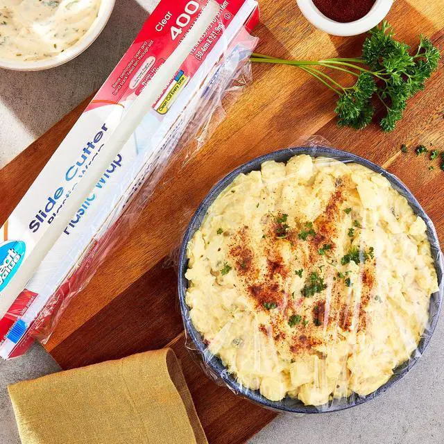 Alt view image 6 of 7 - Great Value Slide Cutter Plastic Wrap, 400 sq ft