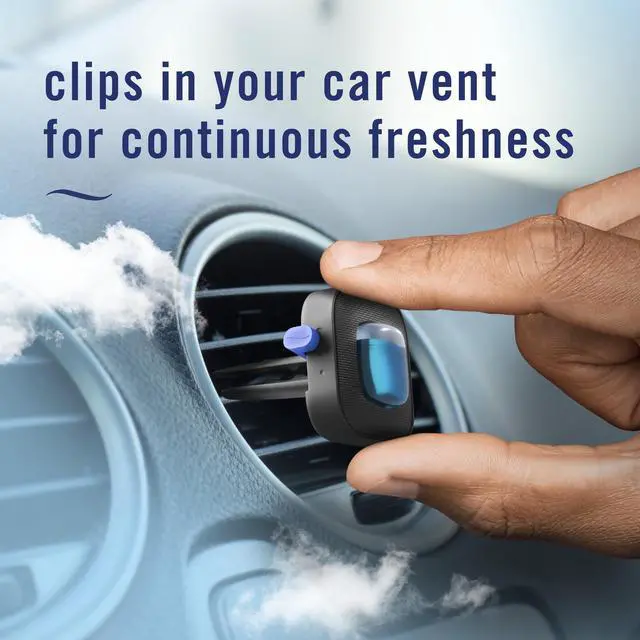 Alt view image 4 of 7 - Febreze Car Air Freshener, Odor-Fighting Auto Vent Clip, Japanese Cherry Blossom, 2 Count