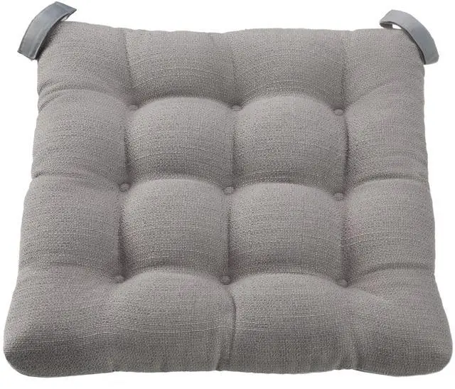Main image of Mainstays Textured Chair Seat Pad (Chair Cushion), Gray Color, 1-Piece, 15.5" x 16"