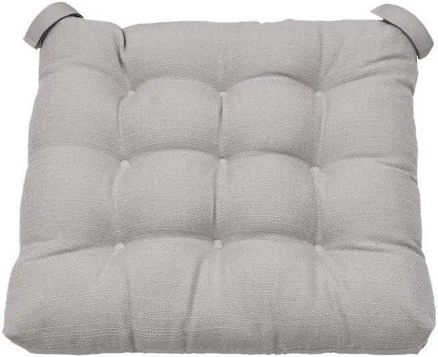Main image of Mainstays Textured Chair Seat Pad (Chair Cushion), Silver Color, 1-Piece, 15.5" x 16"