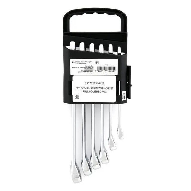 Alt view image 4 of 6 - Hyper Tough Chrome Vanadium Combination Wrench Tool Set, Metric, 6-Piece