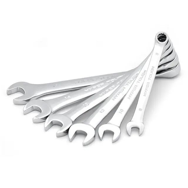 Alt view image 5 of 6 - Hyper Tough Chrome Vanadium Combination Wrench Tool Set, Metric, 6-Piece