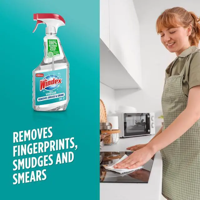 Alt view image 4 of 6 - Windex® with Vinegar Glass Cleaner, Spray Bottle, 23 fl oz
