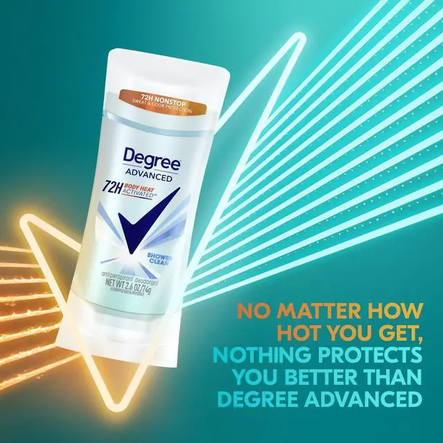 Alt view image 4 of 6 - Degree Advanced Women's Antiperspirant Deodorant Stick Twin Pack Shower Clean, 2.6 oz