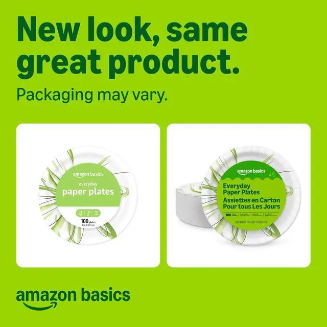 Alt view image 3 of 5 - Amazon Basics Everyday Disposable Paper Plates, 8.62 Inch, Microwave-Safe, Cut Resistant, Soak-Proof, 100 Count, Packaging May Vary