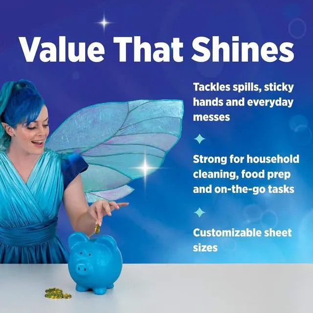 Alt view image 3 of 6 - Sparkle Pick-A-Size Paper Towels, Spirited Print Design, 6 Double Rolls (660 Sheets Total) - Strong 2-Ply Towels for Kitchen Cleanup and Everyday Messes