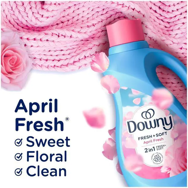 Alt view image 4 of 7 - Downy 2 in 1 Liquid Fabric Softener, April Fresh, 44 fl oz, 60 Loads