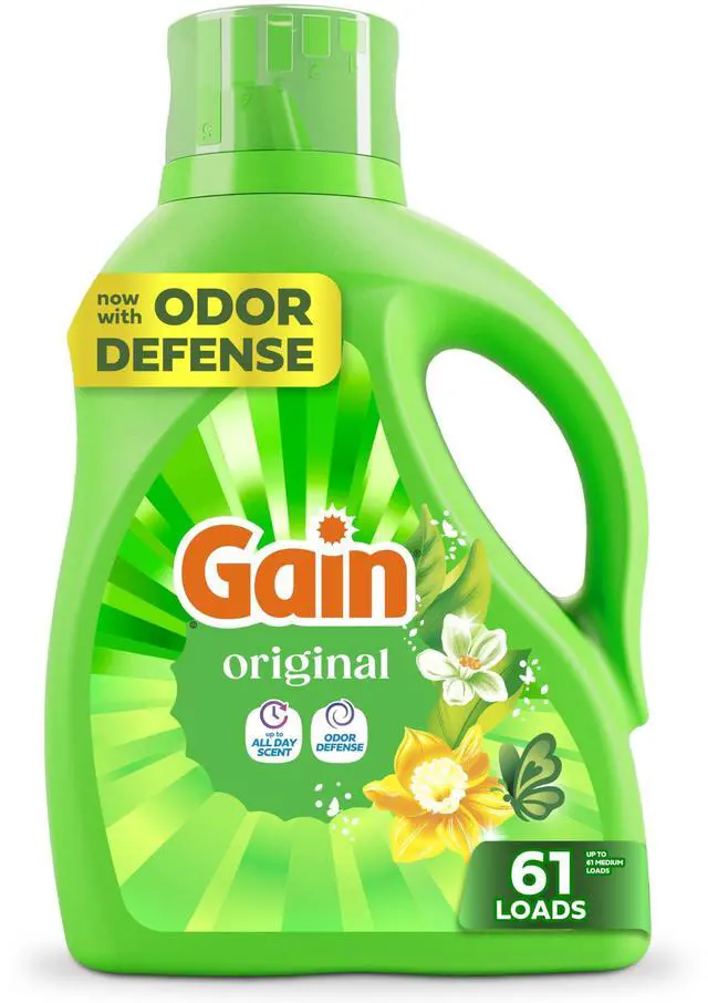 Main image of Gain Liquid Laundry Detergent with Odor Defense Original Scent for HE Washing Machines 81fl oz 61Loads