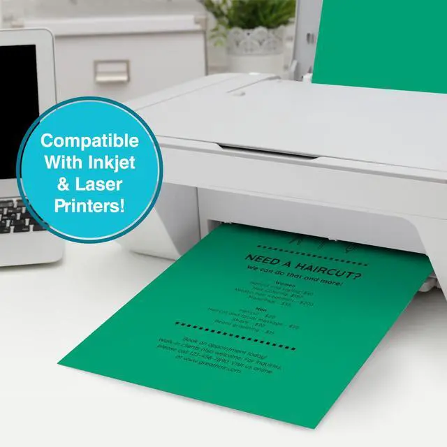 Alt view image 4 of 6 - PrintWorks Bright Cardstock 8.5" x 11" - 50 Sheets - 5 Assorted Primary Colors - 65lb/176gsm - (00682)