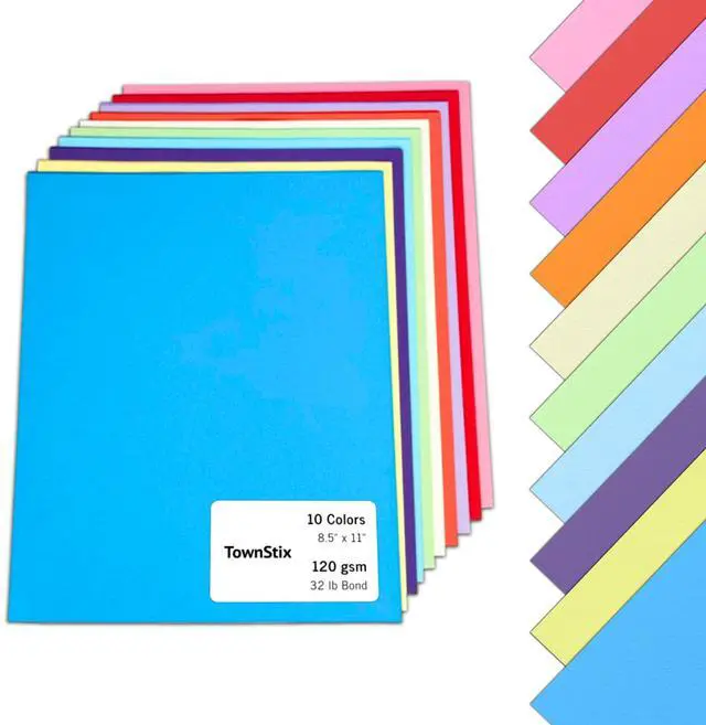 Main image of Colored Cardstock 50 Sheets 32lb for Printer