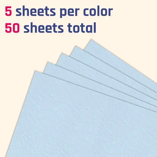 Alt view image 5 of 7 - Colored Cardstock 50 Sheets 32lb for Printer