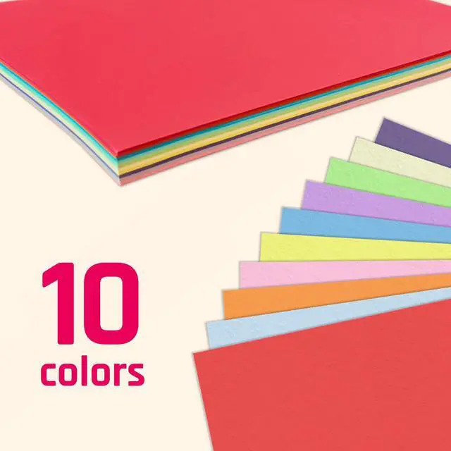 Alt view image 2 of 7 - Colored Cardstock 50 Sheets 32lb for Printer