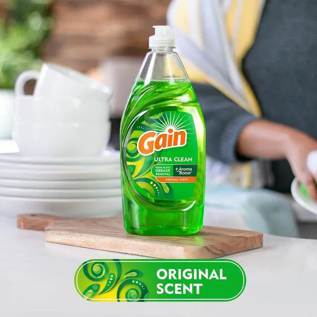 Alt view image 2 of 7 - Gain Ultra Liquid Dish Soap, Original Scent, Grease Removal, 38Fl Oz (Pack of 1)
