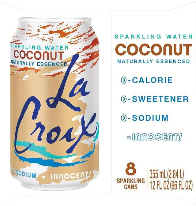 Alt view image 3 of 6 - La Croix Sparkling Water Coconut, 12 Fl Oz, 8 Count