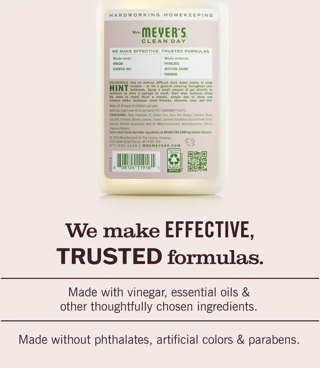 Alt view image 3 of 6 - Mrs. Meyer's Clean Day Vinegar Gel Cleaning Spray, 16 fl oz, Apple Blossom