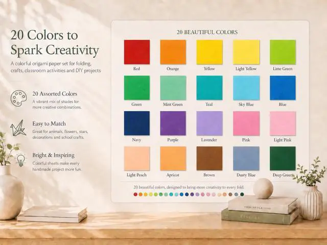 Alt view image 4 of 7 - 200 Sheets 6 x 6 Inch Double Sided Colored Origami Craft Paper