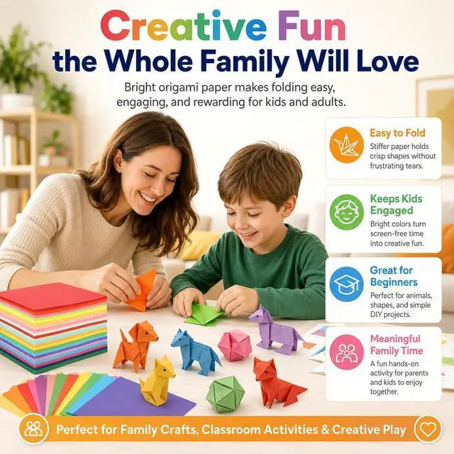Alt view image 3 of 7 - 200 Sheets 6 x 6 Inch Double Sided Colored Origami Craft Paper