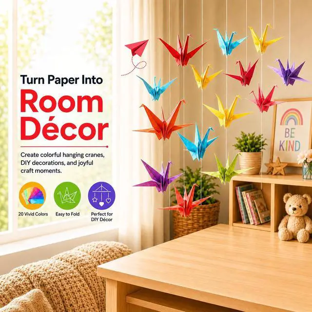 Alt view image 7 of 7 - 200 Sheets 6 x 6 Inch Double Sided Colored Origami Craft Paper