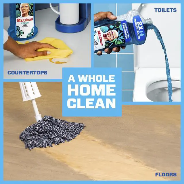 Alt view image 2 of 6 - Mr. Clean 2X Concentrated Multi Surface Cleaner with Unstopables Fresh Scent, 41 fl oz