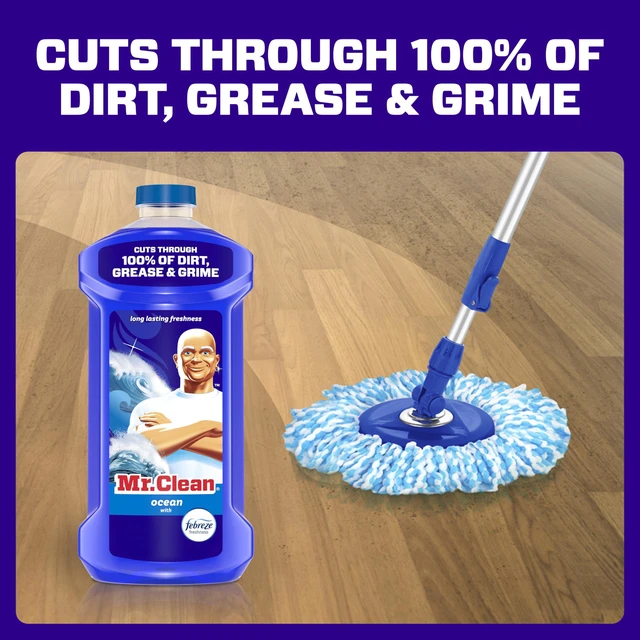 Alt view image 7 of 7 - Mr. Clean All Purpose Cleaner Multi-Surface Dilutable, Mop Soap & Floor Cleaner, Ocean, 41oz