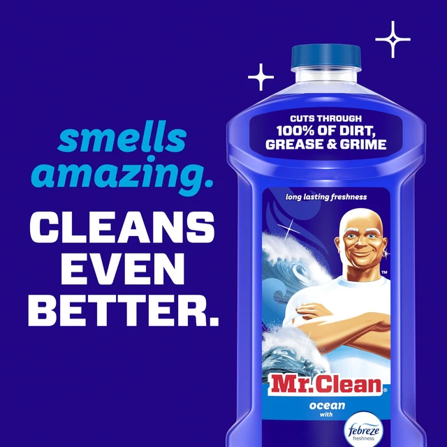 Alt view image 6 of 7 - Mr. Clean All Purpose Cleaner Multi-Surface Dilutable, Mop Soap & Floor Cleaner, Ocean, 41oz