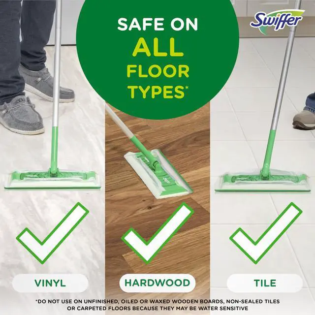 Alt view image 4 of 6 - Swiffer Sweep + Mop Wet Pads Refill, Microfiber Floor Cleaner, All Purpose Multi-Surface Wipes for Home, Bathroom, Kitchen, Fresh, 24 Count
