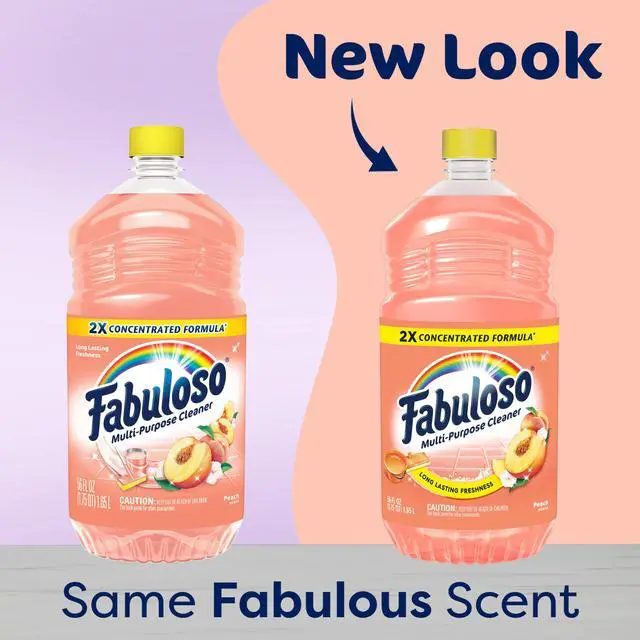 Alt view image 6 of 7 - Fabuloso 2X Multi-Purpose Cleaner No Rinse Floor Cleaner Long-Lasting Freshness Peach Scent 56fl oz
