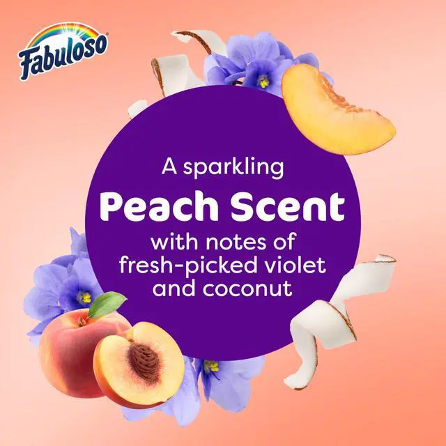 Alt view image 5 of 7 - Fabuloso 2X Multi-Purpose Cleaner No Rinse Floor Cleaner Long-Lasting Freshness Peach Scent 56fl oz
