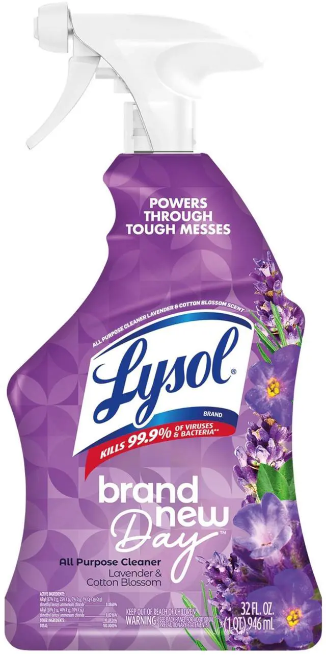 Main image of Lysol All Purpose Cleaner Spray, Multi-Purpose Disinfecting, Kitchen & Bathroom Cleaner, Lavender & Cotton Blossom Scent, 32 Fl Oz