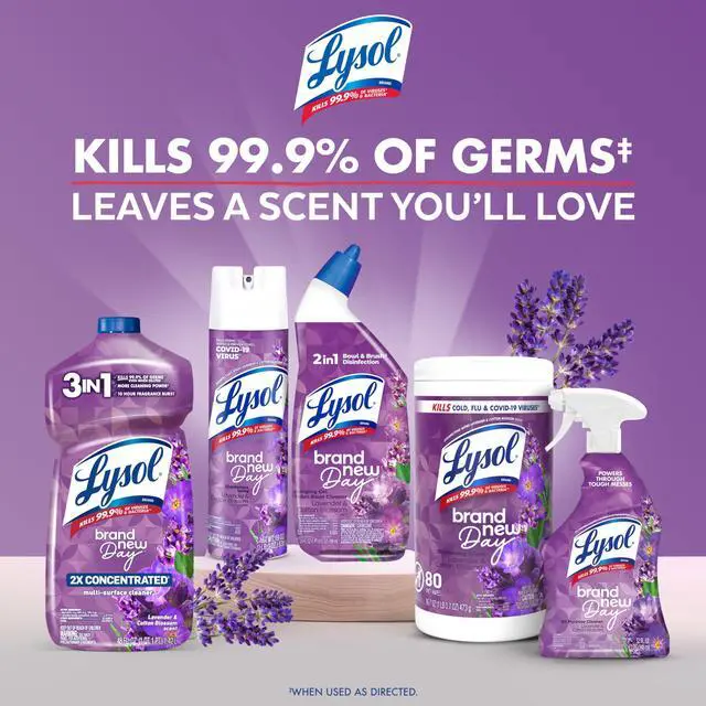 Alt view image 3 of 7 - Lysol All Purpose Cleaner Spray, Multi-Purpose Disinfecting, Kitchen & Bathroom Cleaner, Lavender & Cotton Blossom Scent, 32 Fl Oz