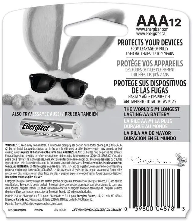Alt view image 2 of 6 - Energizer MAX AAA Batteries 8 Pack, Triple A Alkaline