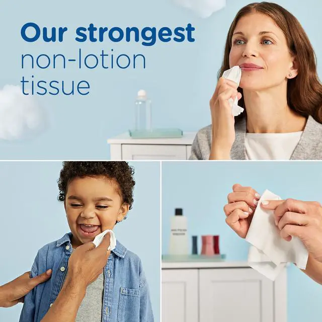 Alt view image 6 of 7 - Puffs Ultra Soft Facial Tissues, 4 Family Boxes (124 Tissues per Box), for Allergies and Colds (Packaging May Vary)
