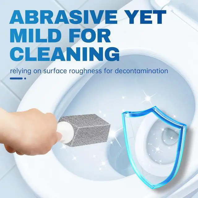 Alt view image 4 of 6 - Vacplus 100% Pumice Stone Toilet Brush 2 Pack Long Handle