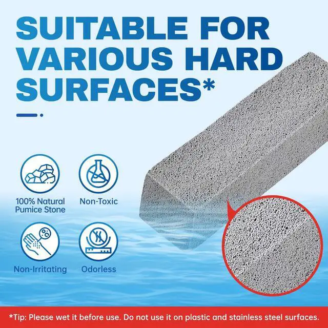 Alt view image 5 of 6 - Vacplus 100% Pumice Stone Toilet Brush 2 Pack Long Handle
