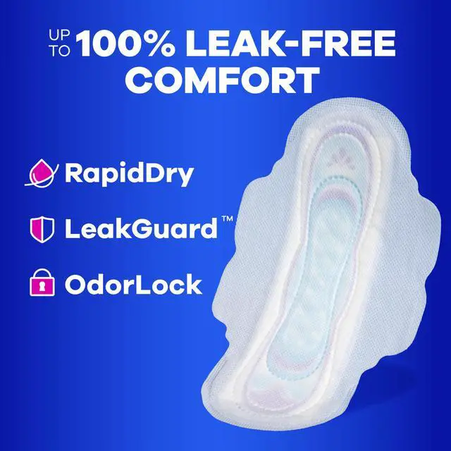 Alt view image 3 of 6 - Always Ultra Thin Feminine Pads with Wings, Size 1, Regular Absorbency, Unscented, 46 Count