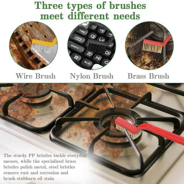 Alt view image 3 of 6 - Crevice Cleaning Brush, Multifunctional Grout Brush and Straw Brush, 15Pcs