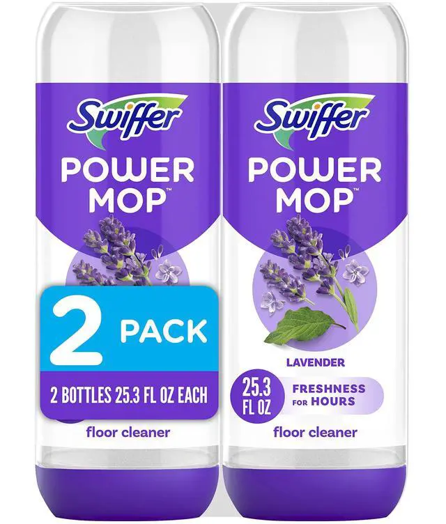 Main image of Swiffer Power Mop Refill Solution, Lavender Scent, 50.6oz, All Purpose Multi-Surface Floor Cleaning Solution for Tile, Vinyl, Laminate, Wood - Home, Bathroom, Kitchen