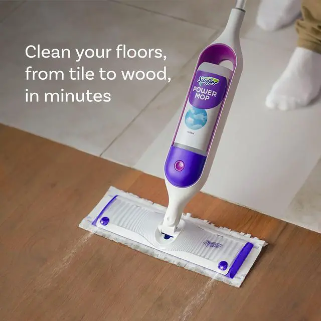 Alt view image 6 of 6 - Swiffer Power Mop Refill Solution, Lavender Scent, 50.6oz, All Purpose Multi-Surface Floor Cleaning Solution for Tile, Vinyl, Laminate, Wood - Home, Bathroom, Kitchen