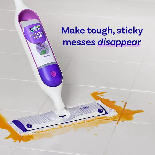 Alt view image 5 of 6 - Swiffer Power Mop Refill Solution, Lavender Scent, 50.6oz, All Purpose Multi-Surface Floor Cleaning Solution for Tile, Vinyl, Laminate, Wood - Home, Bathroom, Kitchen