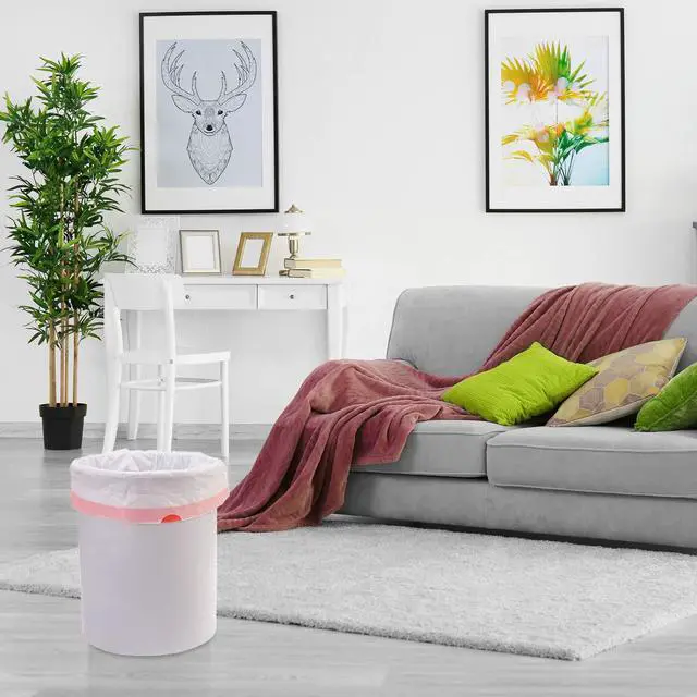 Alt view image 2 of 7 - Magesh 4Gallon Small Drawstring Trash Bags, 30Counts, White